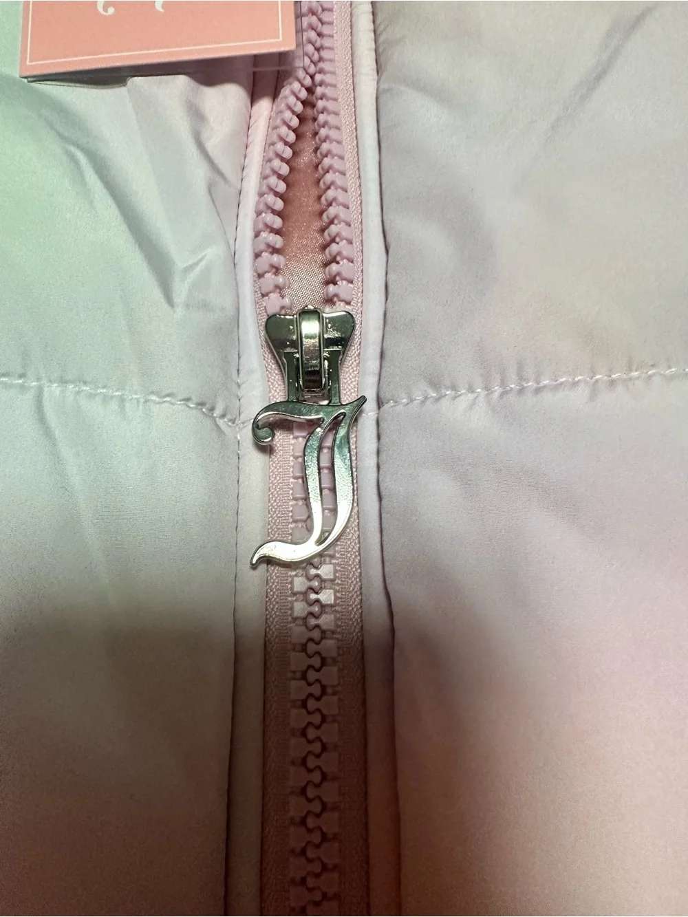Juicy Couture Pastel Tie-Dye Puffer Vest - Pink Lavender Mint